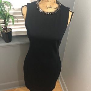 H&M black fitted dress w/beaded neckline 💕